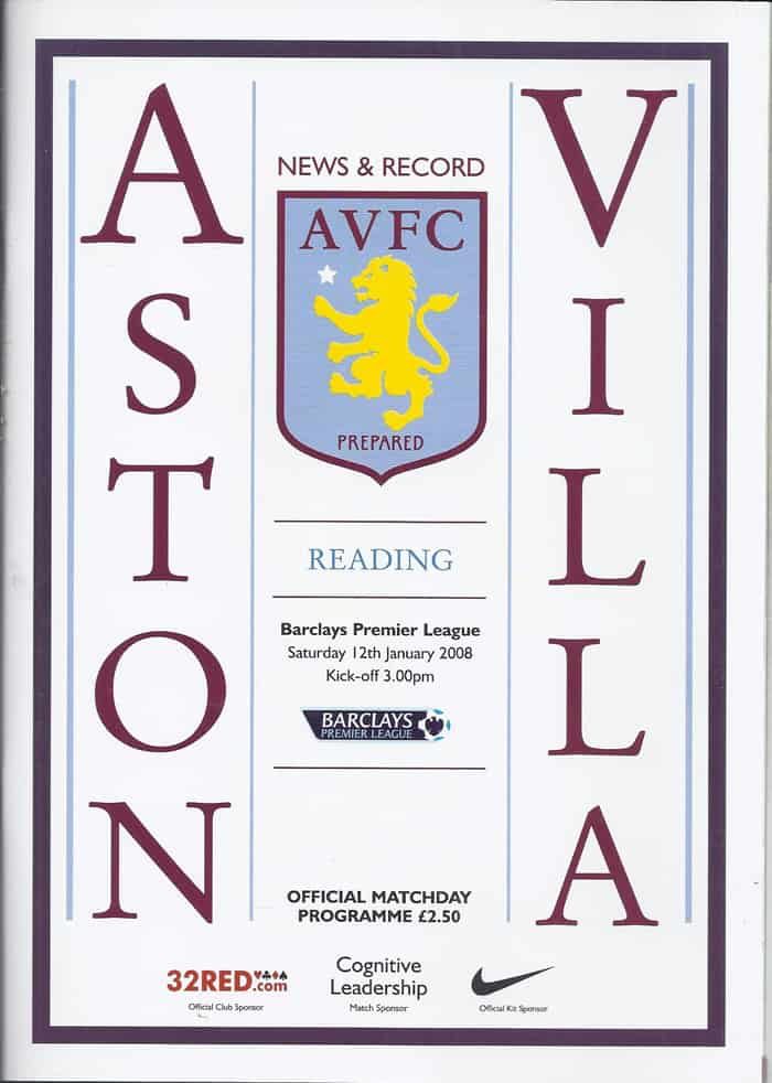 Aston Villa FC v Reading FC